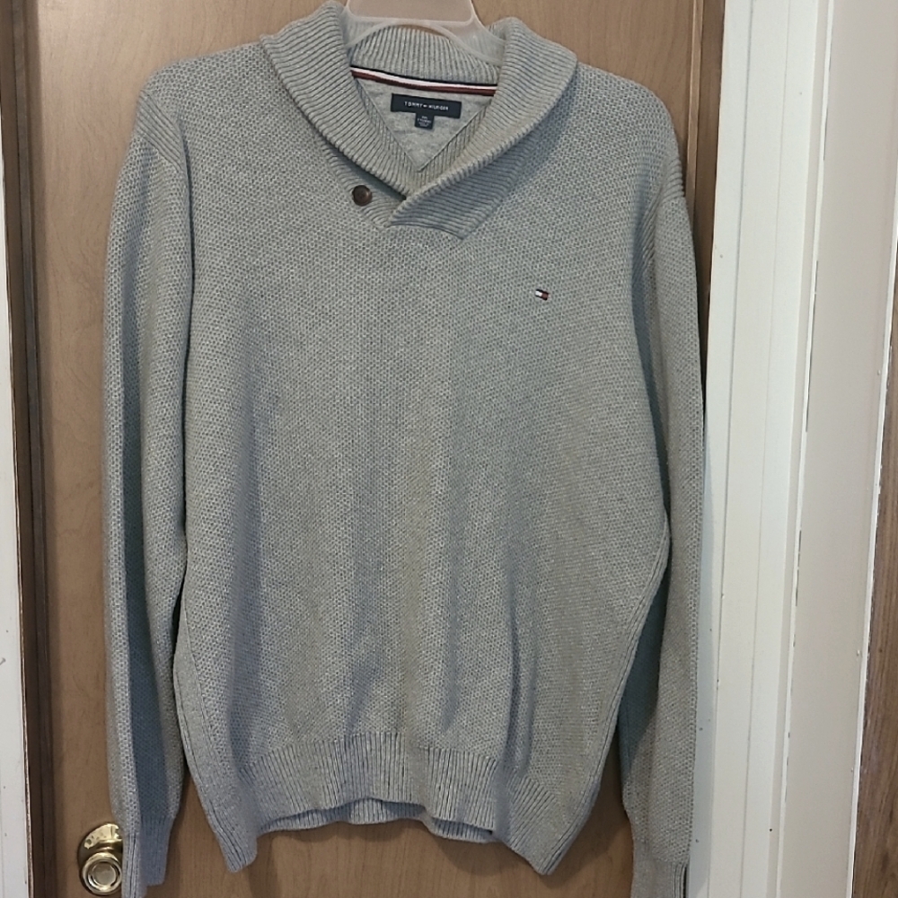 Size XXL Tommy Hilfiger Light Gray Sweater